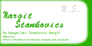 margit stankovics business card